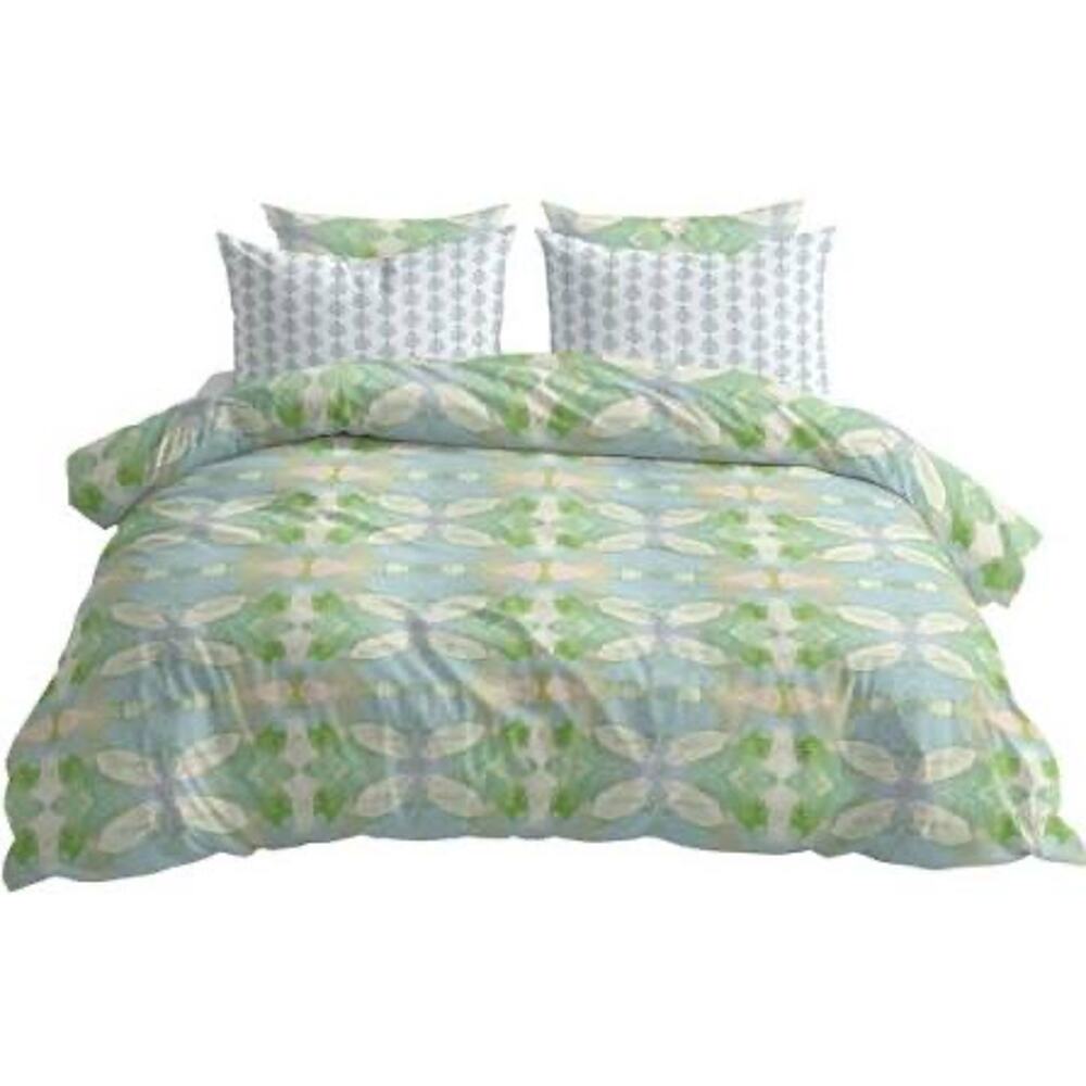 Laura Park $388 Elephant Falls Duvet Cover Full/Queen Set 5pcs